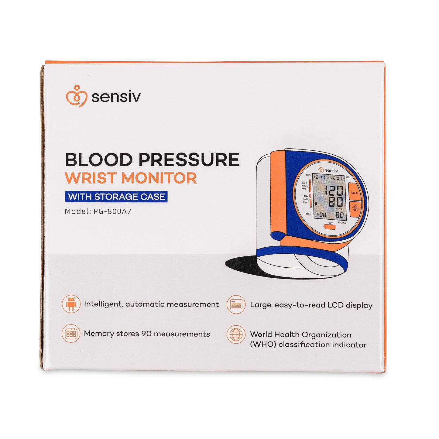 Digital Blood Pressure Monitor Sensiv Wrist Mobile