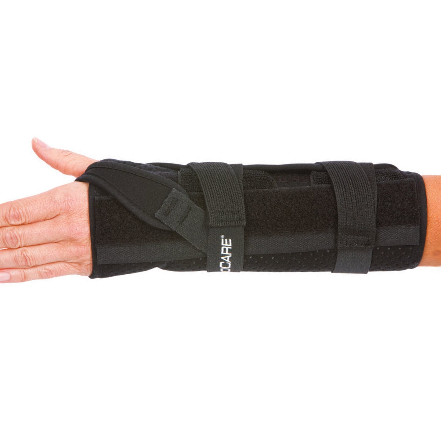 Wrist / Forearm Brace ProCare® Quick-Fit® Aluminum / Foam / Nylon Right Hand Black One Size Fits Most