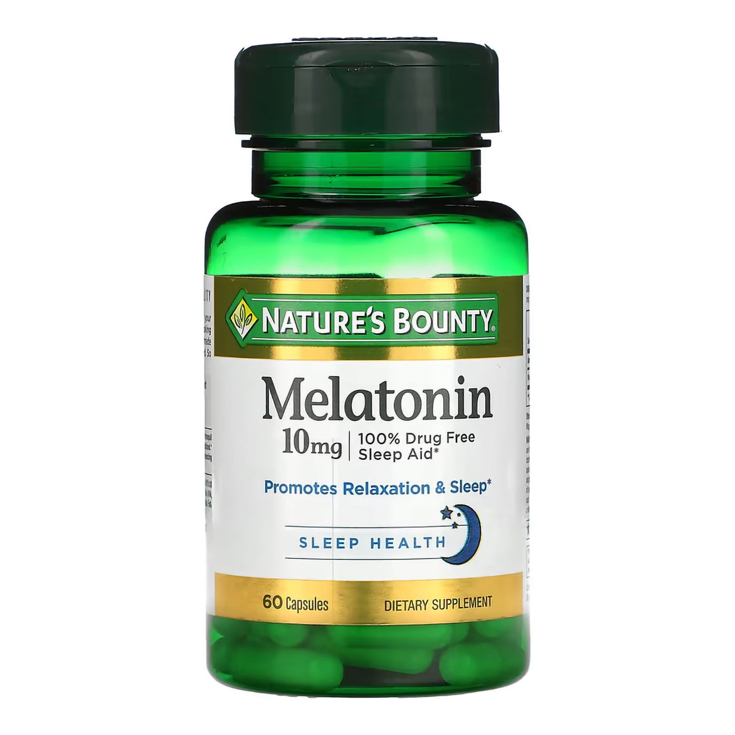 Natural Sleep Aid Nature's Bounty® 60 per Bottle Capsule 10 mg Strength