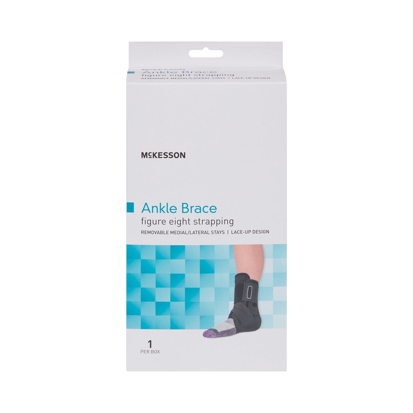 Ankle Support McKesson Large Figure-8 Strap / Hook and Loop Closure / Lace-Up Foot