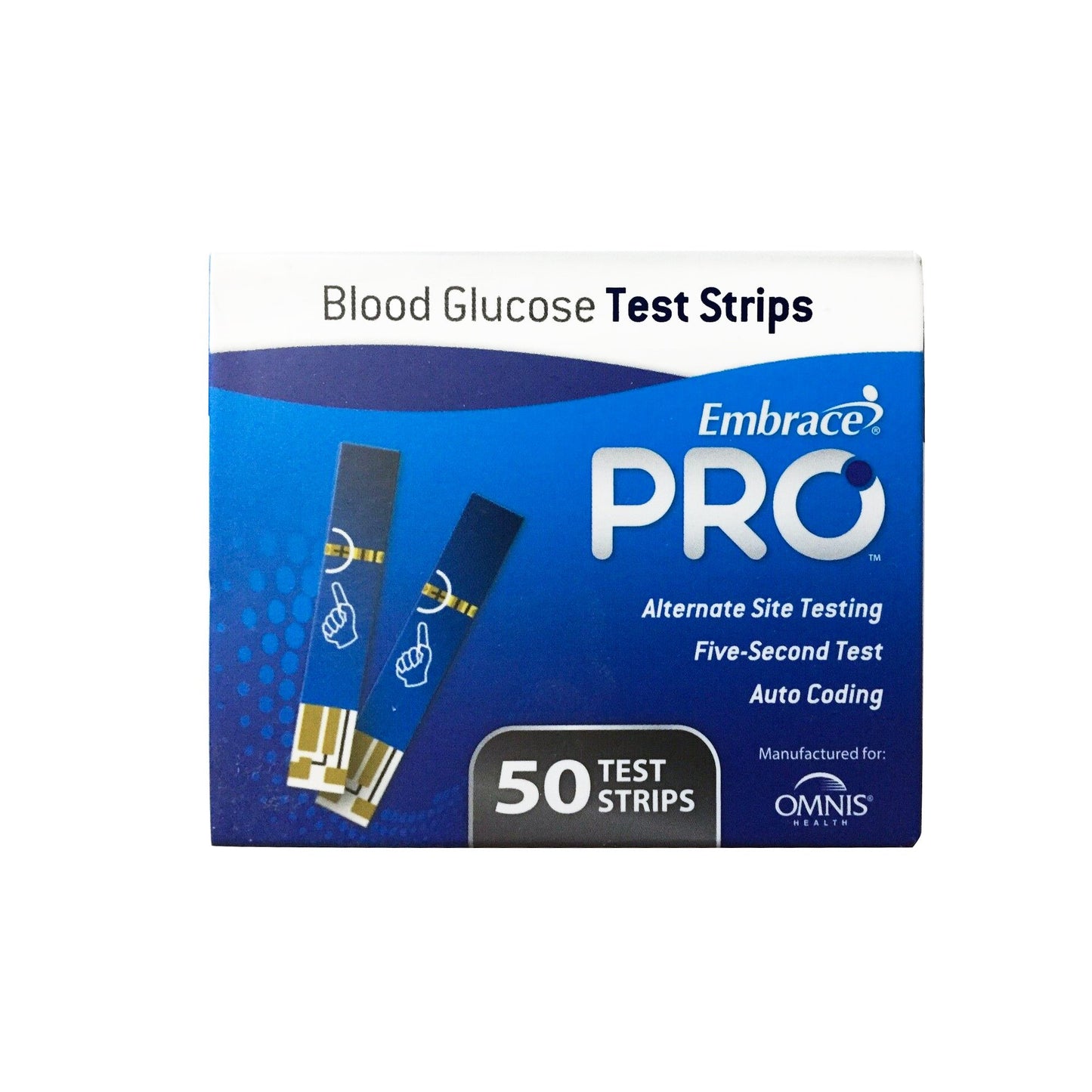 Blood Glucose Test Strips Embrace® 50 Strips per Pack For Embrace® Blood Glucose System