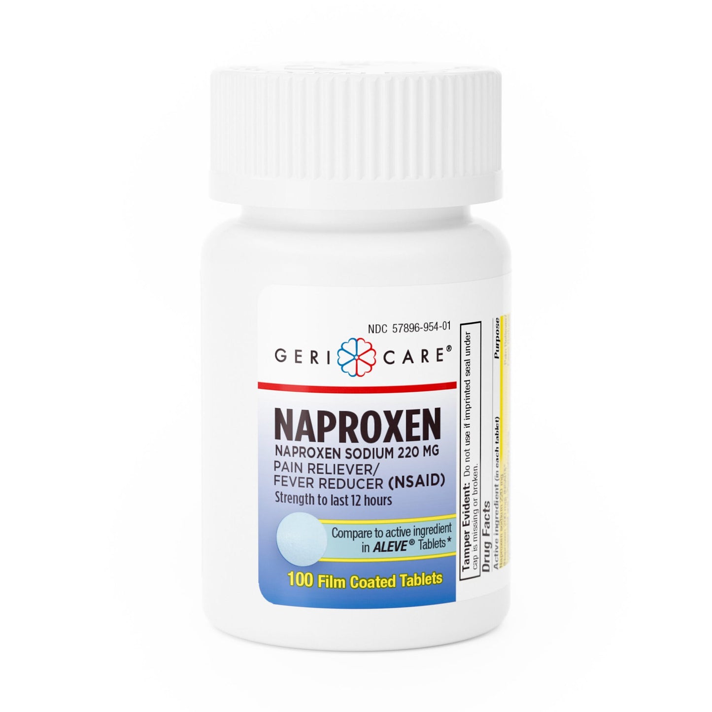 Pain Relief Geri-Care® 220 mg Strength Naproxen Sodium Tablet 100 per Bottle