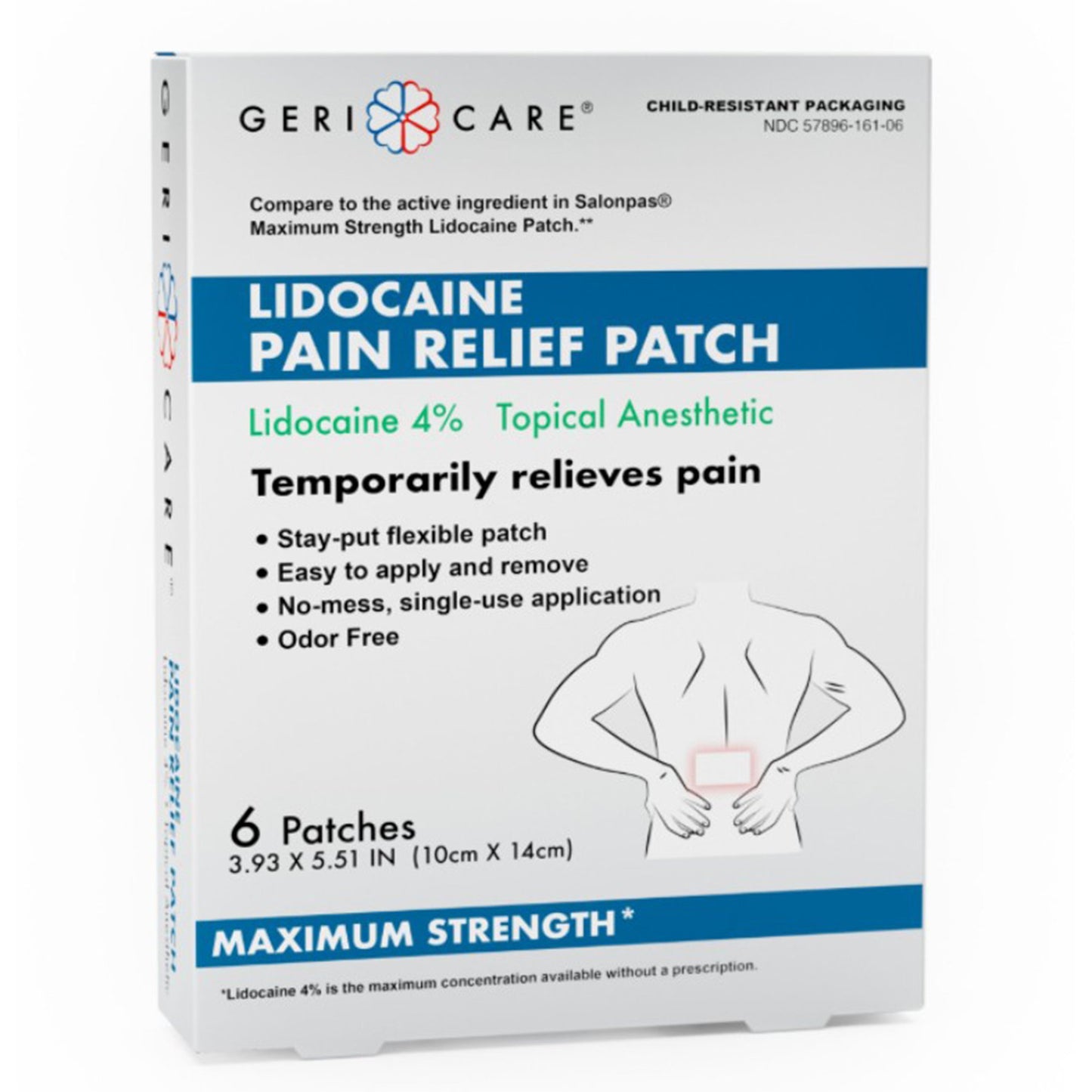 Topical Pain Relief Geri-Care® 4% Strength Lidocaine Patch