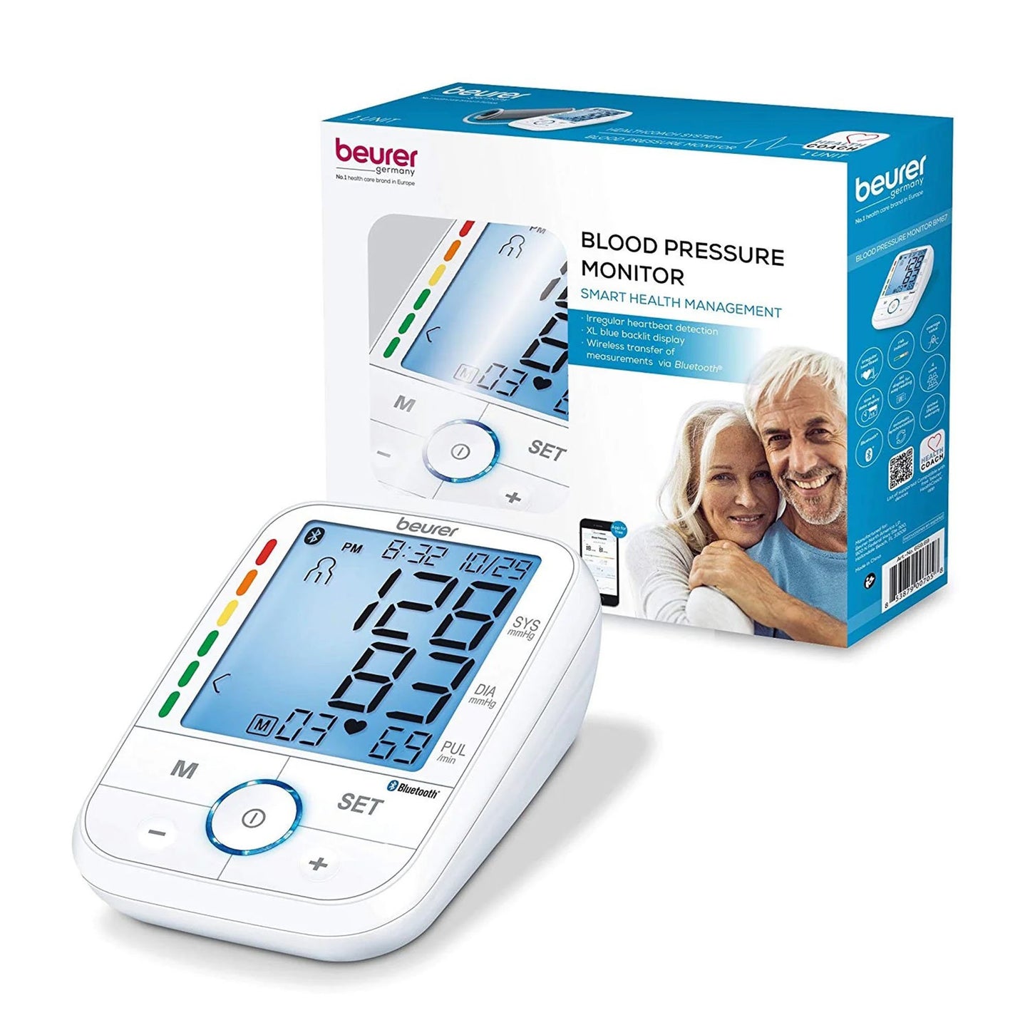 Home Automatic Digital Blood Pressure Monitor Beurer Without Cuff Arm Desk Model
