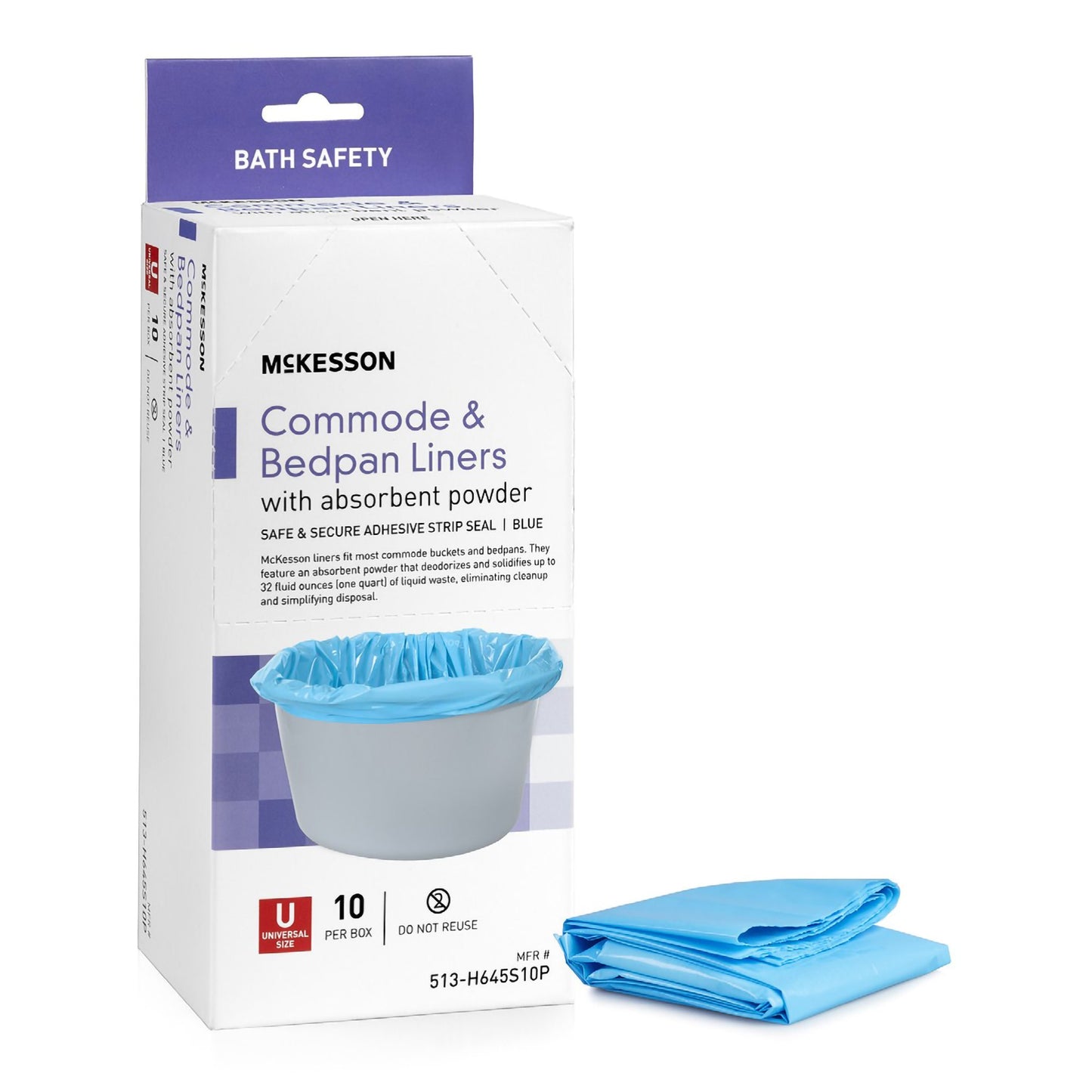 McKesson Commode Liner For Commode / Shower Chair