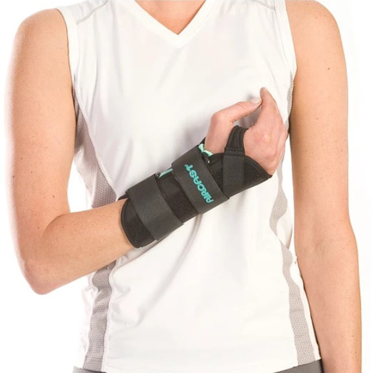 Wrist Brace AirCast® A2™ Aluminum / Foam / Nylon Right Hand Black Medium