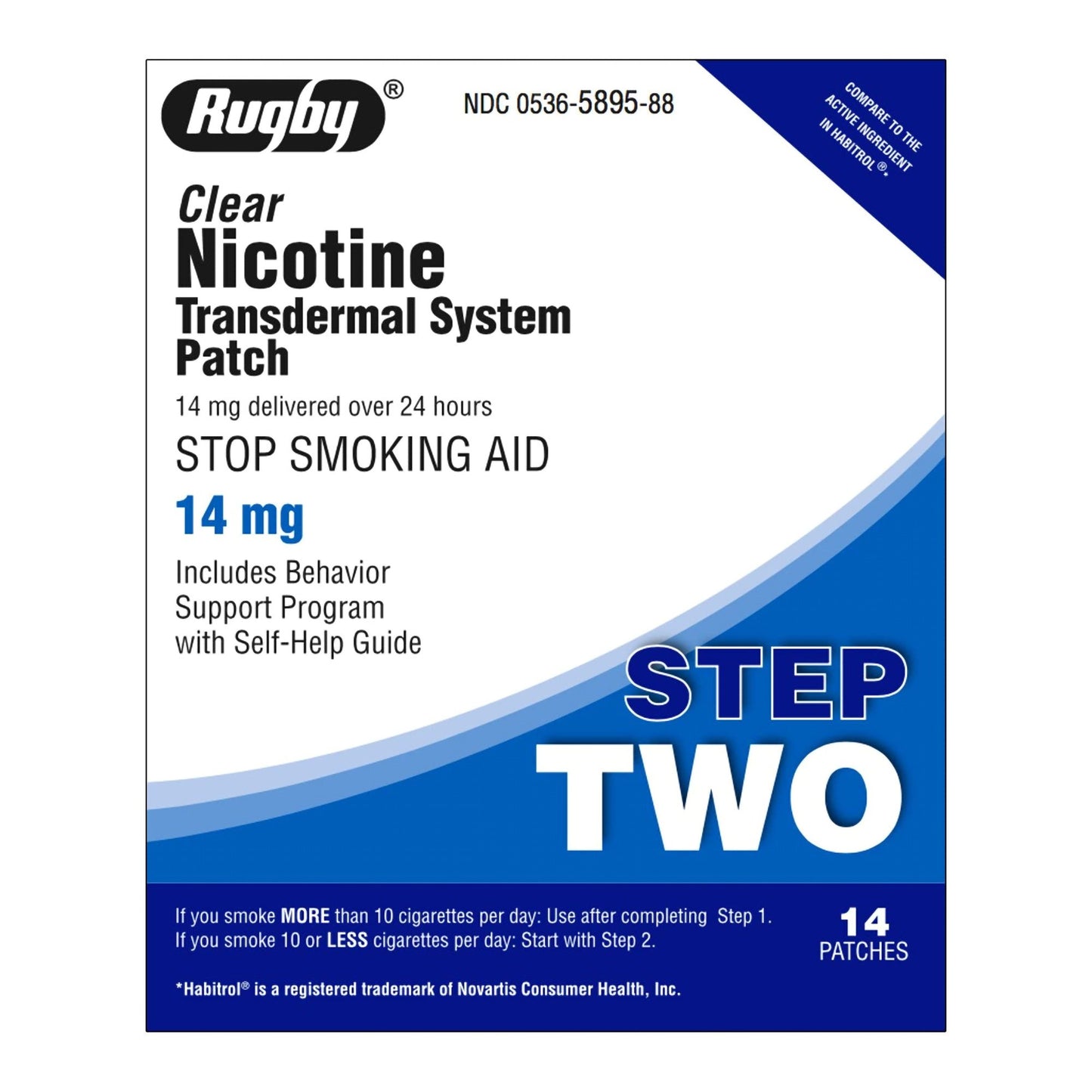 Stop Smoking Aid Rugby® 14 mg Strength Transdermal Patch
