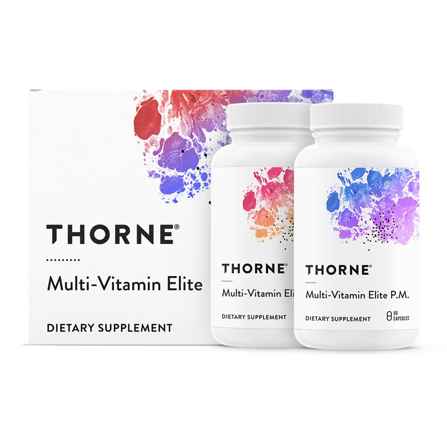 Dietary Supplement Pack THORNE® Multi-Vitamin Elite Vitamin A, C, D, E, K Various Strengths Capsule 1 Box