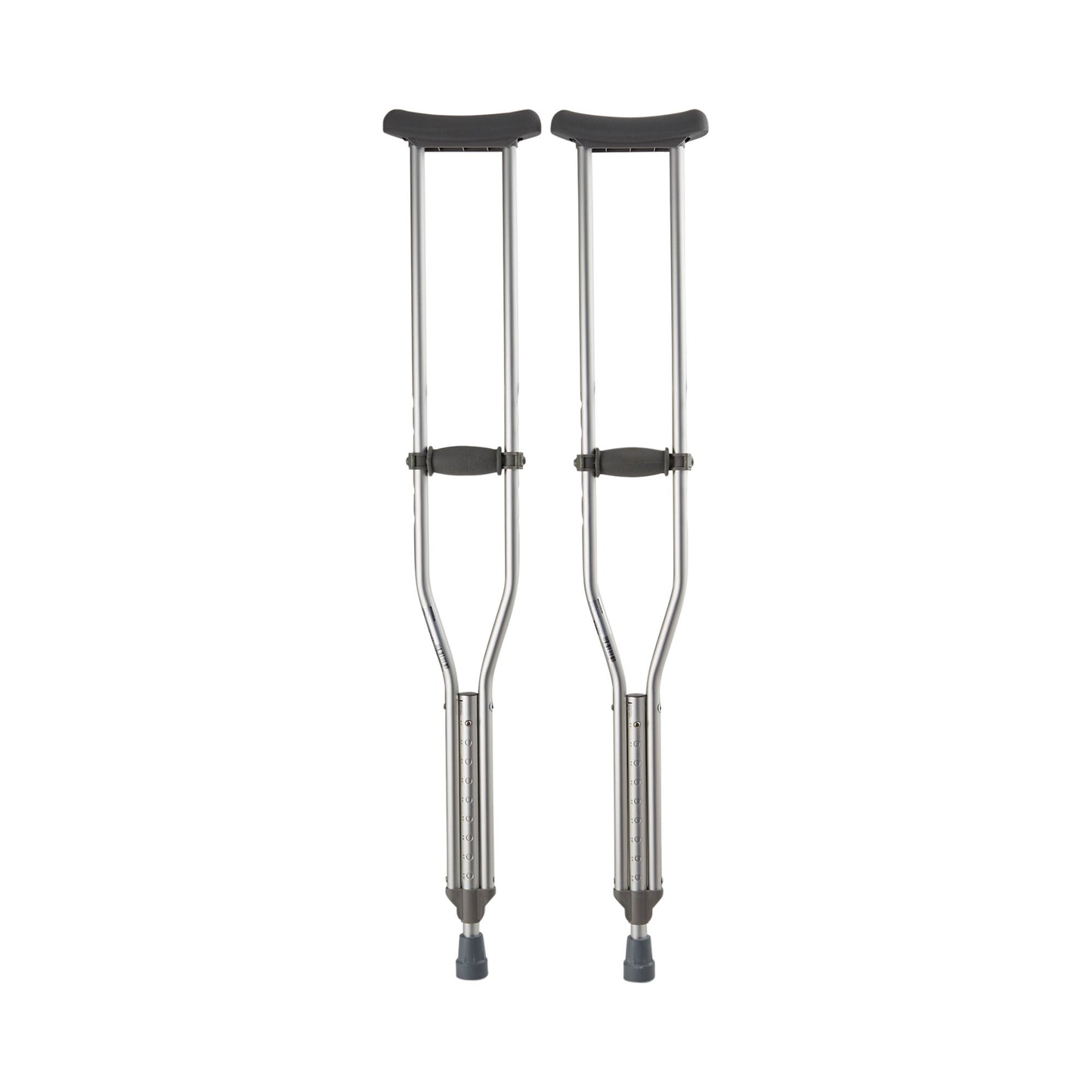Underarm Crutches McKesson Adult 5 Foot 2 Inch to 5 Foot 10 Inch User Height Aluminum Frame 350 lbs. Weight Capacity