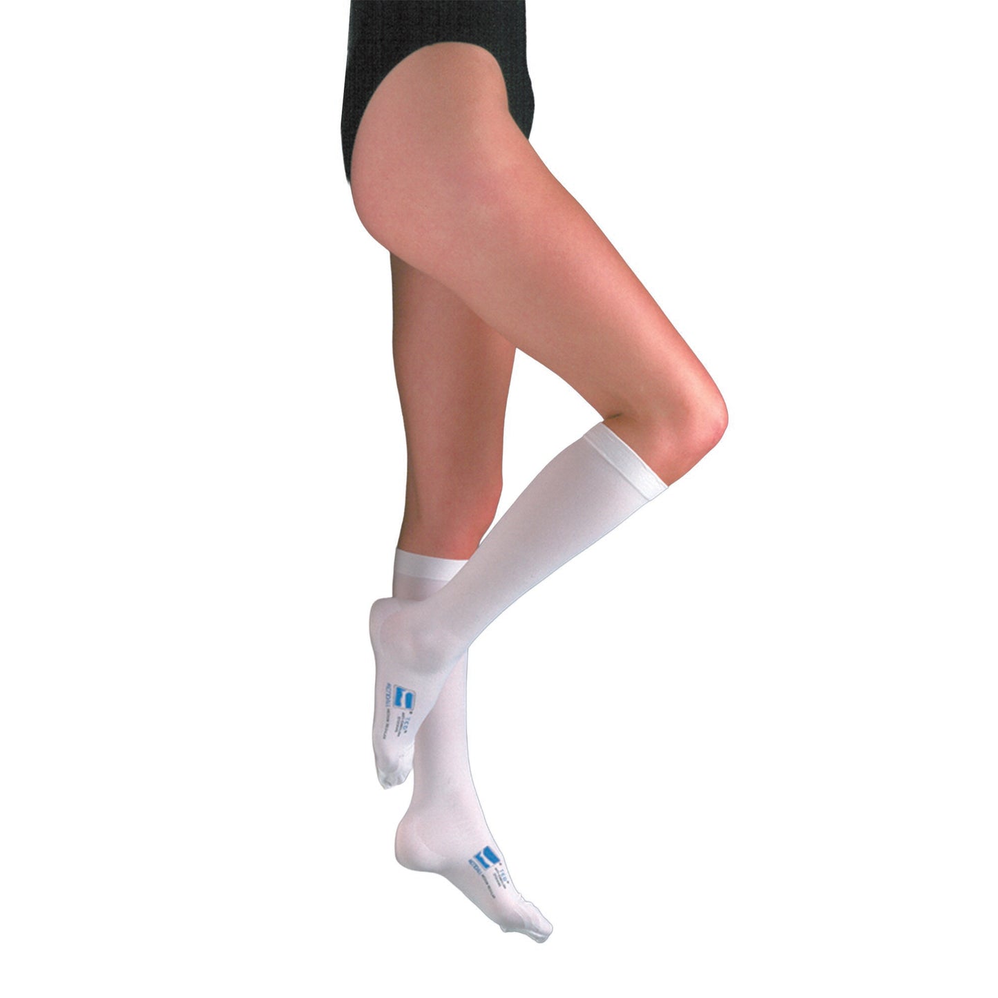 Anti-embolism Stocking T.E.D.™ Knee High Medium / Long White Inspection Toe