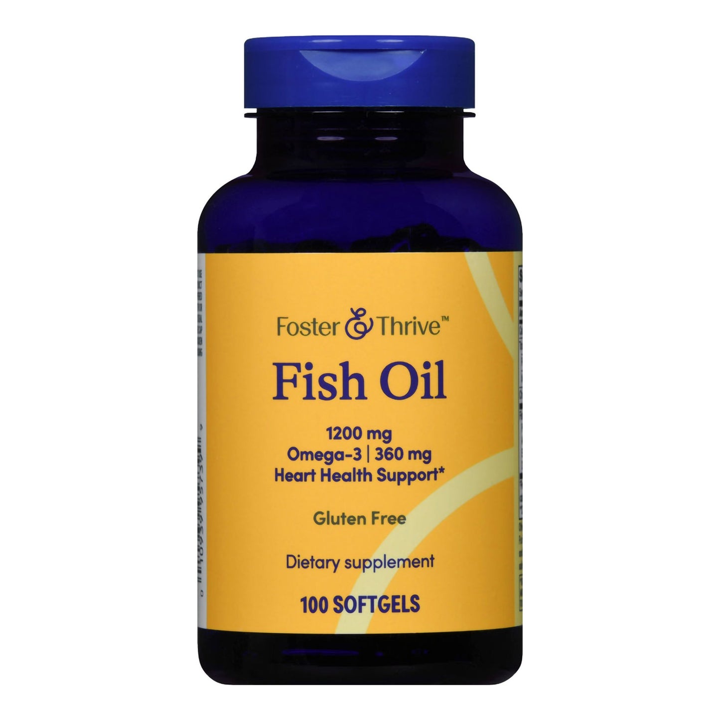 Omega 3 Supplement Foster & Thrive™ Fish Oil 1,200 mg Strength Softgel 100 per Bottle