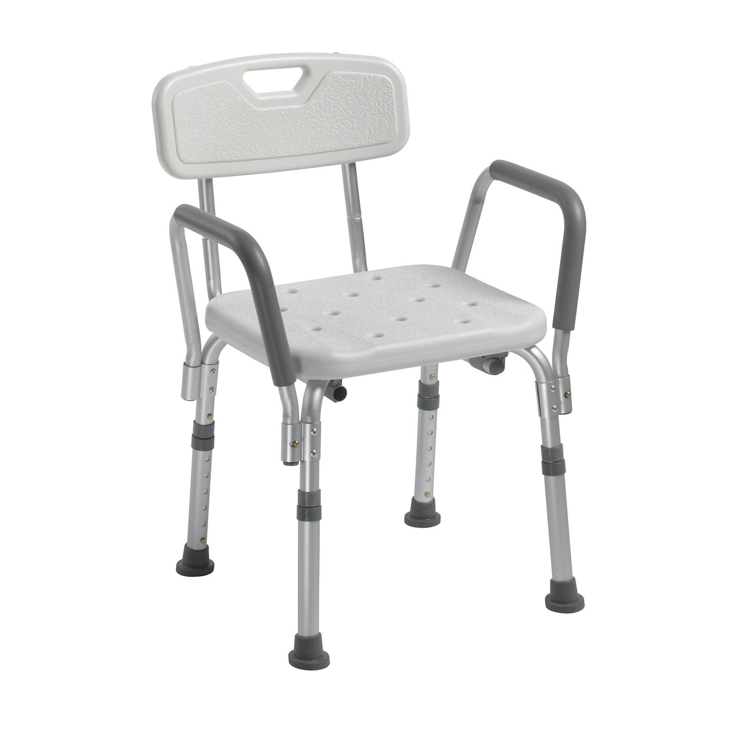 Bath Bench drive™ Padded Removable Arms Aluminum Frame With Backrest 16 Inch Seat Width 300 lbs. Weight Capacity