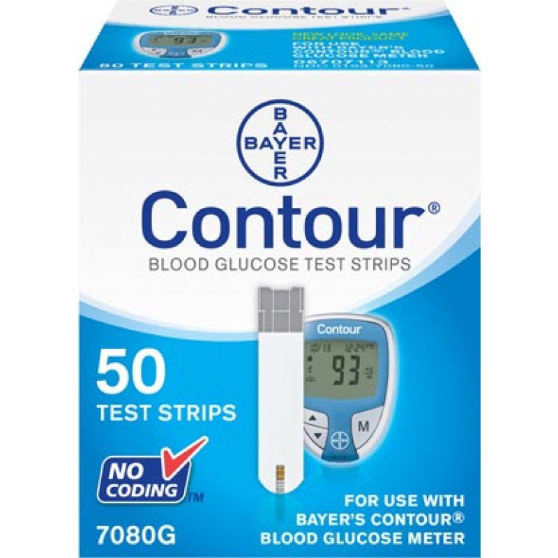 Blood Glucose Test Strips Contour® 50 Strips per Pack For 9545 Meter