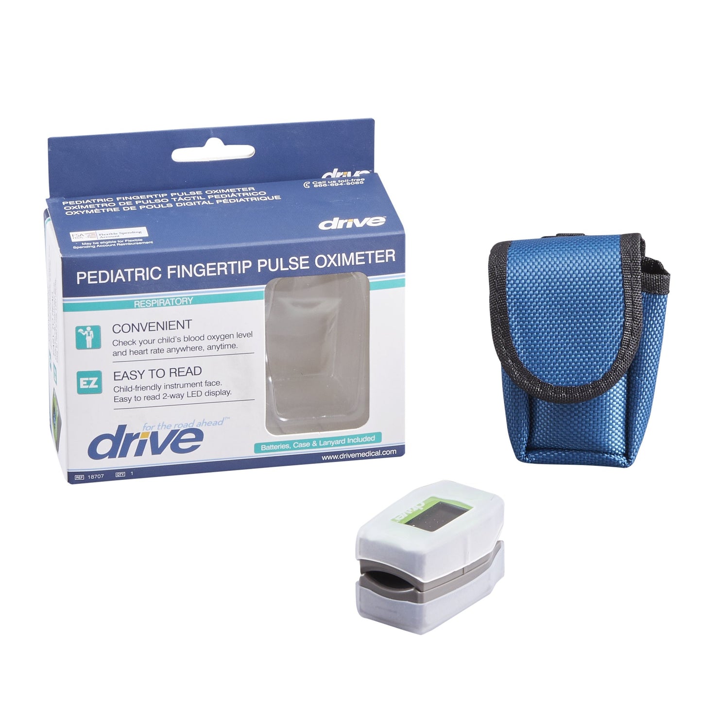 Fingertip Pulse Oximeter Drive Pediatric Battery Operated LED Display