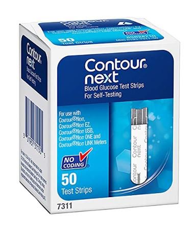 Blood Glucose Test Strips Contour Next 50 Strips per Pack For Bayer Contour® Blood Glucose Meter