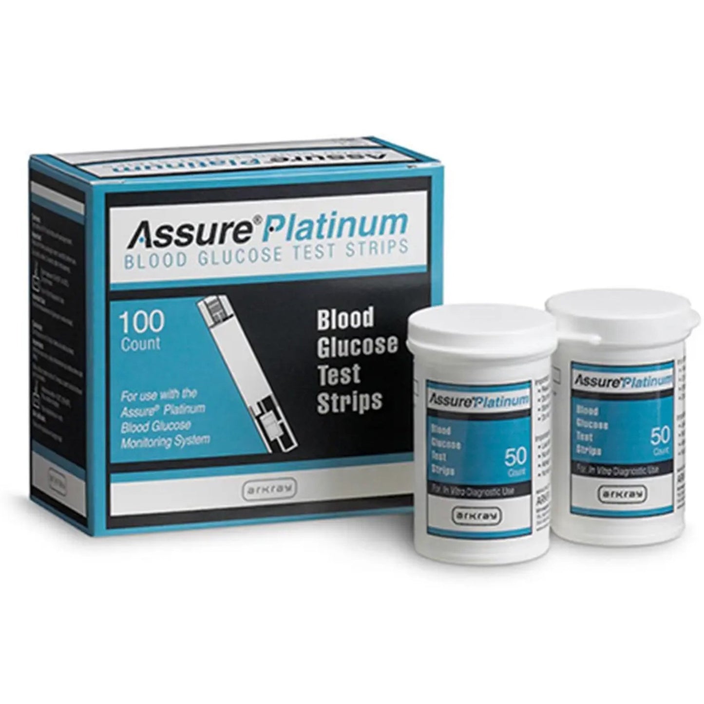 Blood Glucose Test Strips Assure® Platinum 100 Strips per Pack For Assure® Platinum Meter