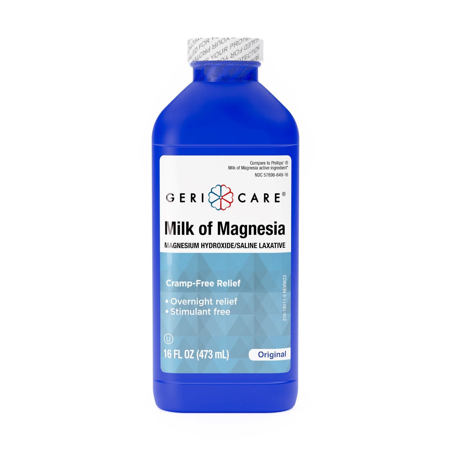 Laxative Geri-Care® Original Flavor Oral Suspension 16 oz. 400 mg / 5 mL Strength Magnesium Hydroxide