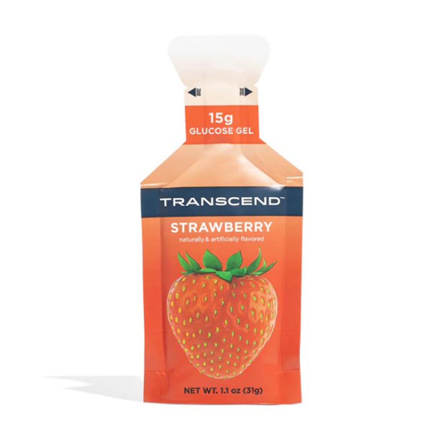 Glucose Supplement Transcend™ 3 per Pack Gel Strawberry Flavor