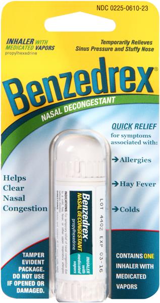 Nasal Decongestant Benzedrex® 250 mg Strength Inhalation