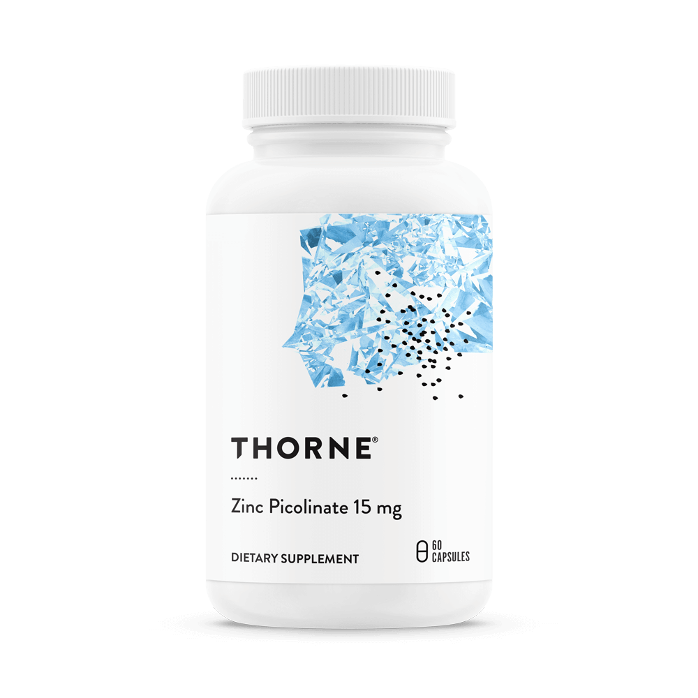 Dietary Supplement THORNE® Zinc Picolinate Zinc 15 mg Strength Capsule 60 per Bottle