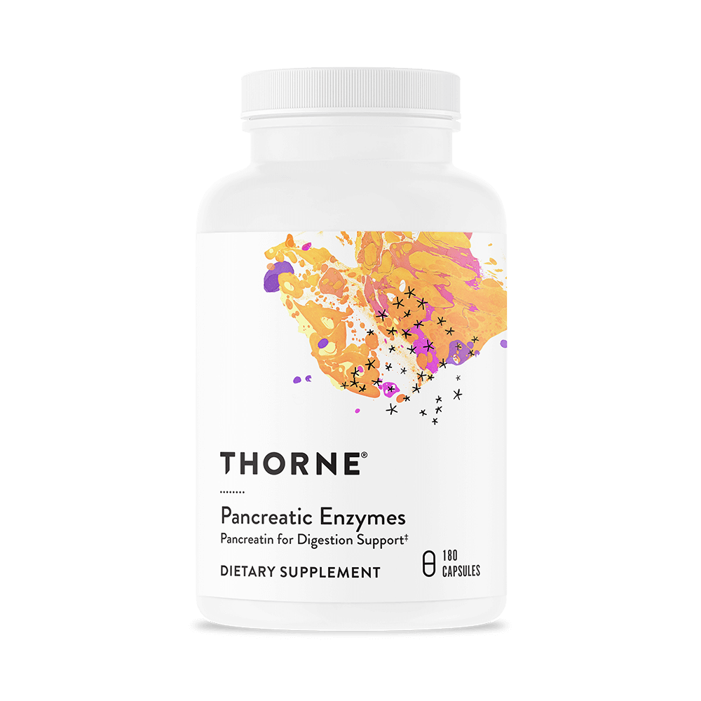 Dietary Supplement THORNE® Pancreatic Enzymes Pancreatin (Porcine) 1 Gram Strength Capsule 180 per Bottle