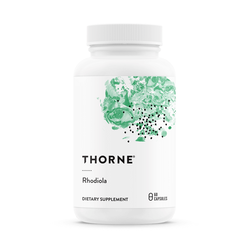 Dietary Supplement THORNE® Rhodiola Rhodiola Extract 100 mg Strength Capsule 60 per Bottle