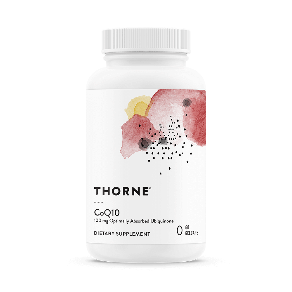 Dietary Supplement THORNE® CoQ10 Coenzyme Q10 100 mg Strength Gelcap 60 per Bottle