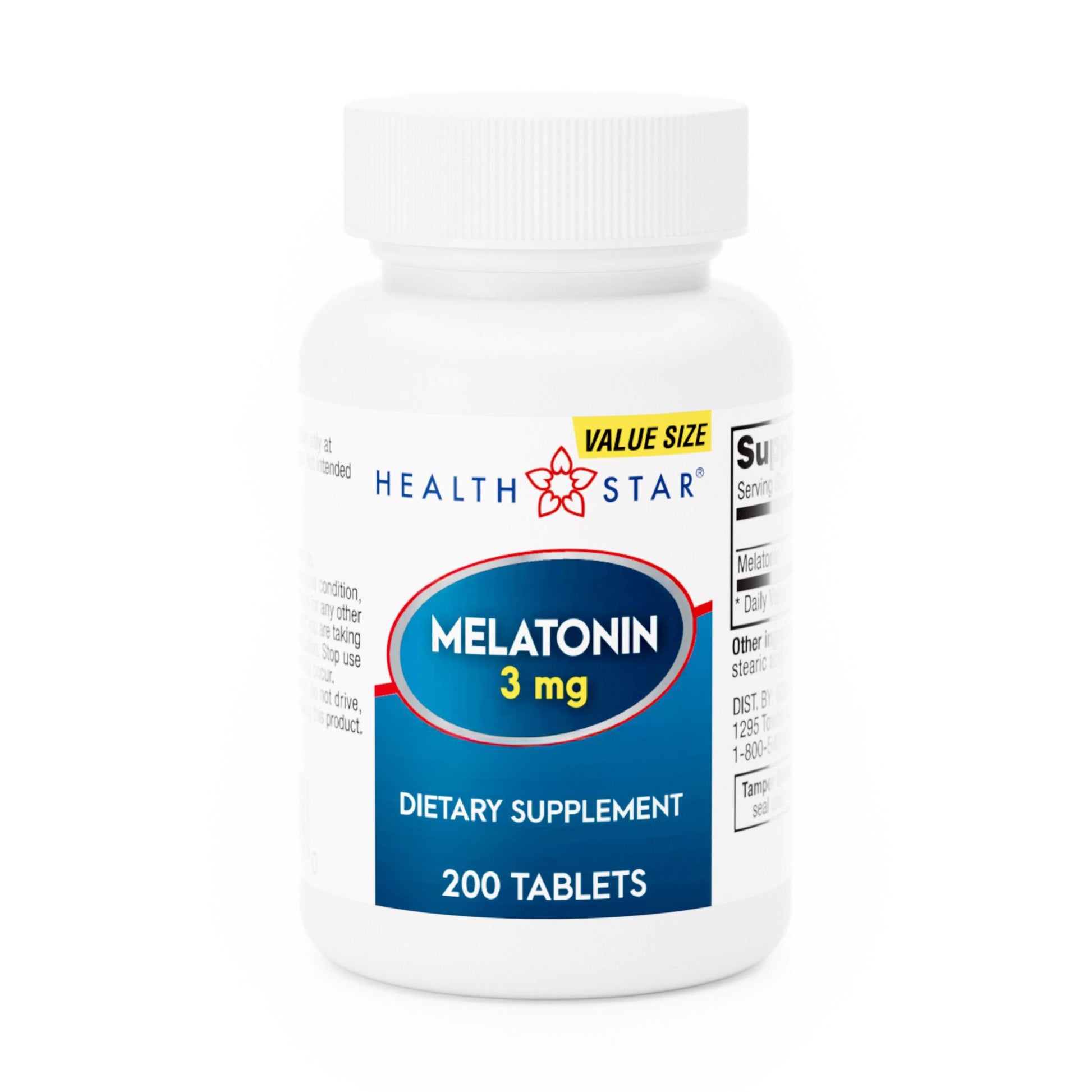 Natural Sleep Aid HEALTH STAR® 200 per Box Tablet 3 mg Strength