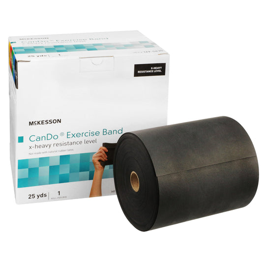 Exercise Resistance Band McKesson CanDo® Black 5 Inch X 25 Yard X-Heavy Resistance