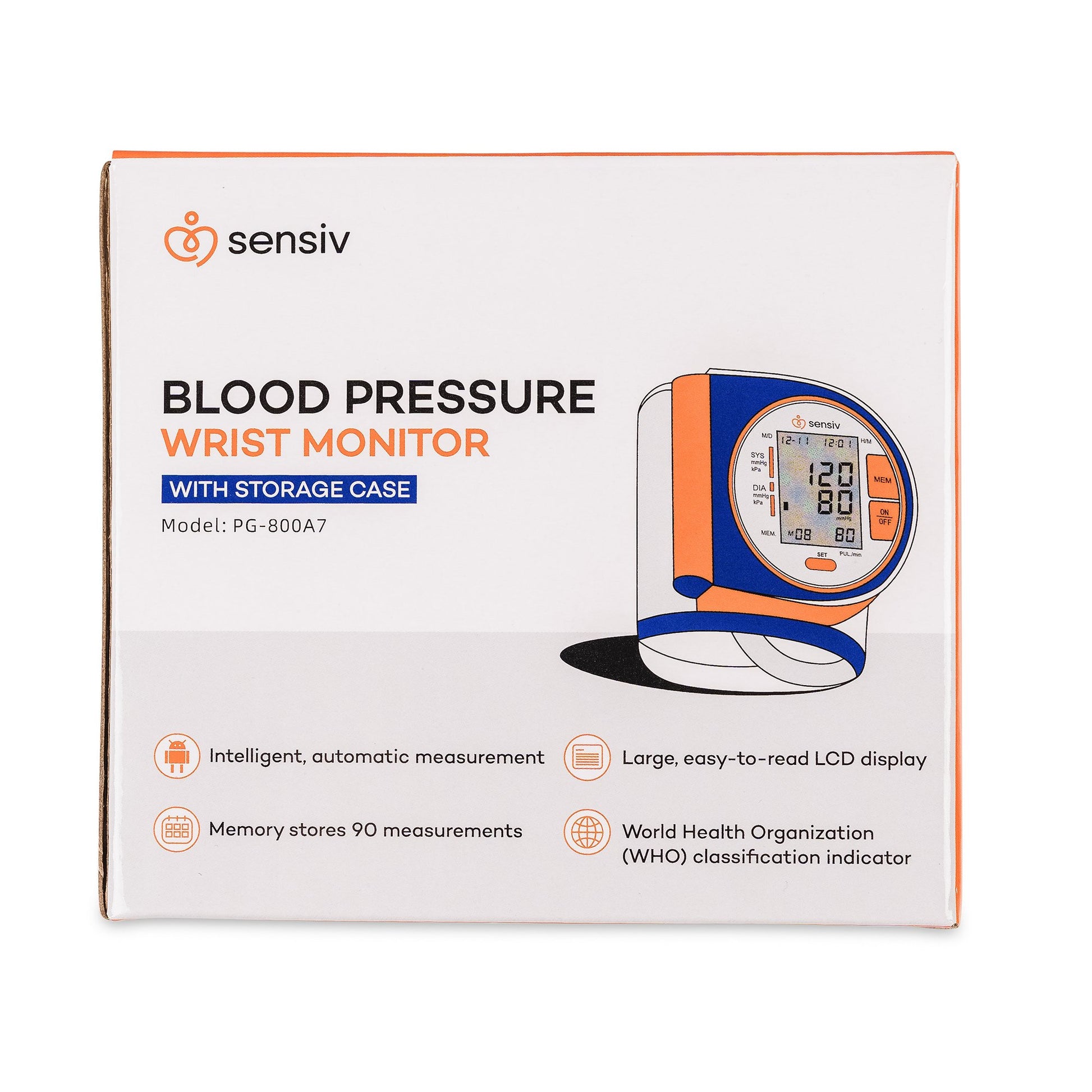 Digital Blood Pressure Monitor Sensiv Wrist Mobile