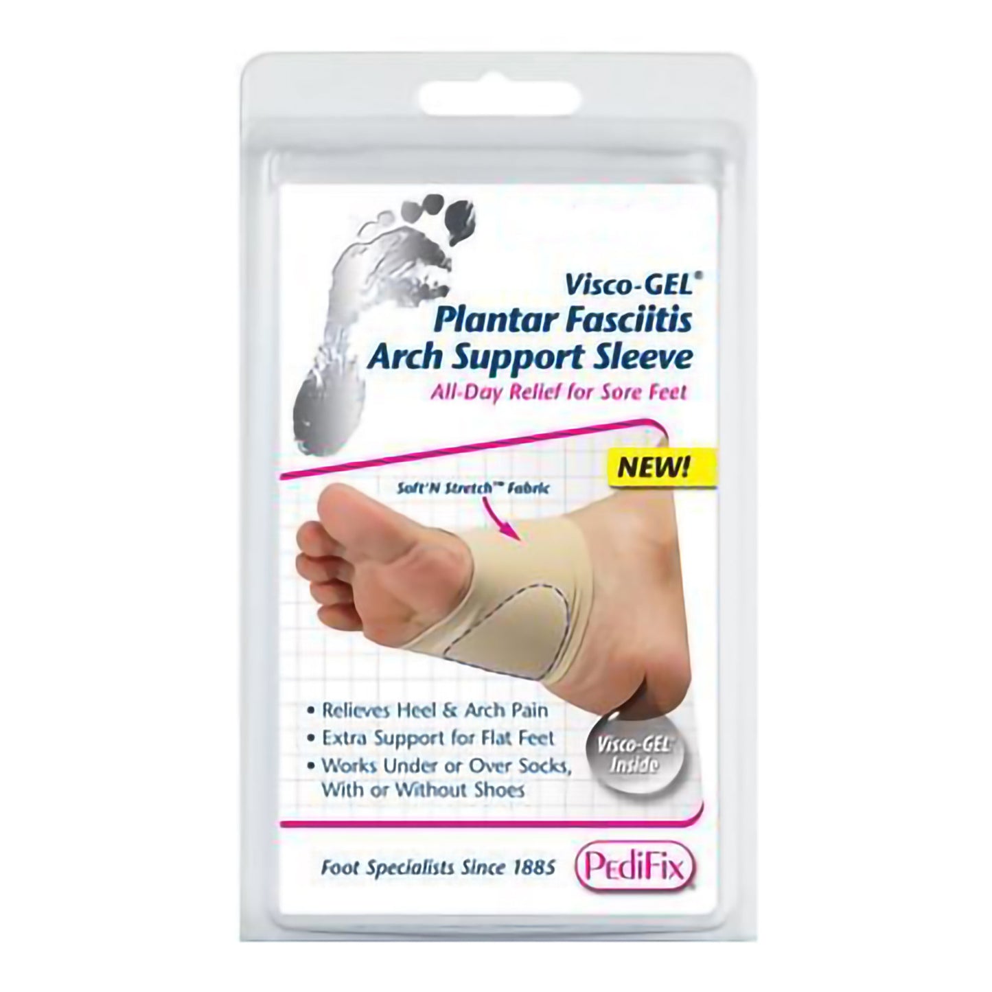 Arch Sleeve Visco-GEL® Plantar Fasciitis Arch Support Sleeve Large / X-Large Pull-On Foot