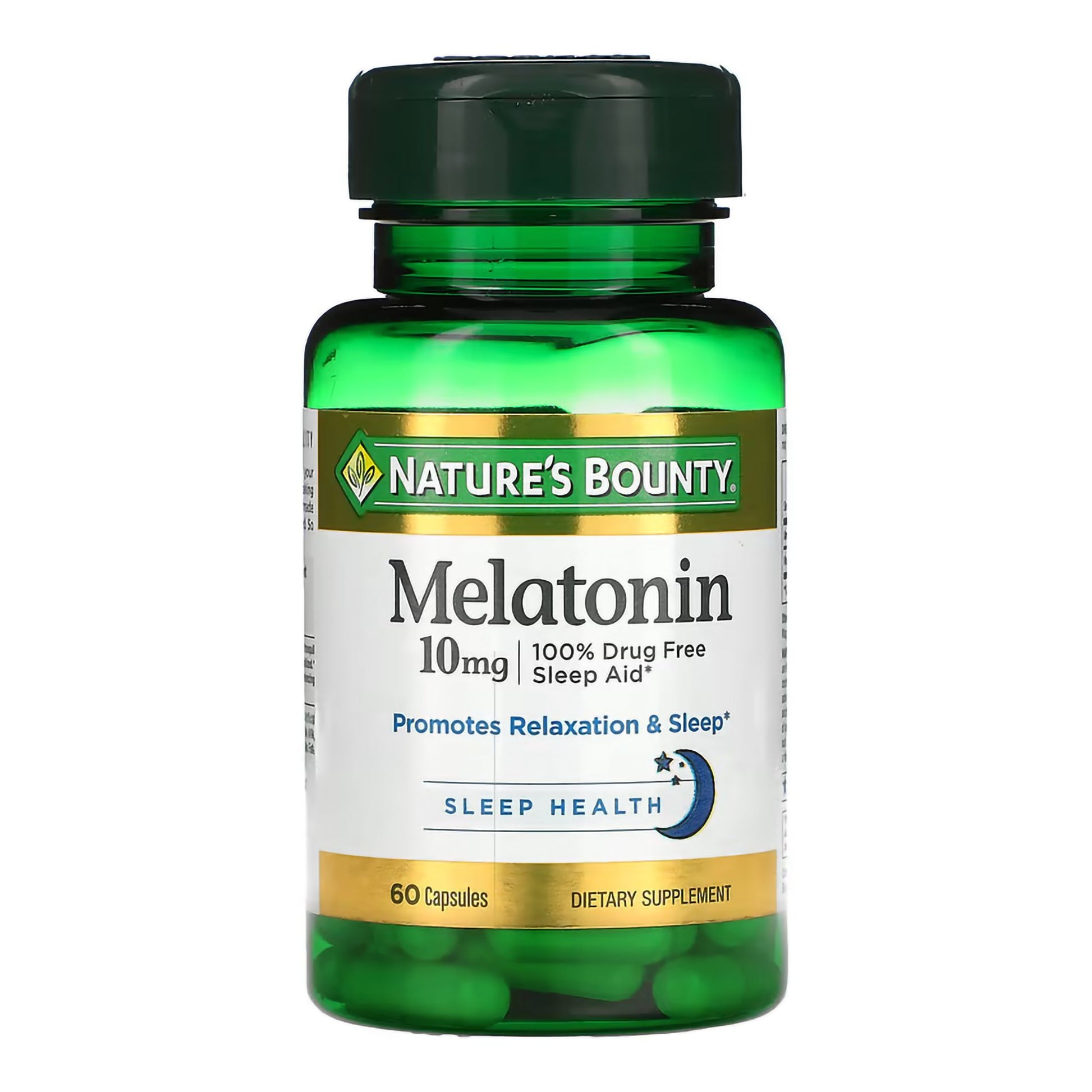 Natural Sleep Aid Nature's Bounty® 60 per Bottle Capsule 10 mg Strength