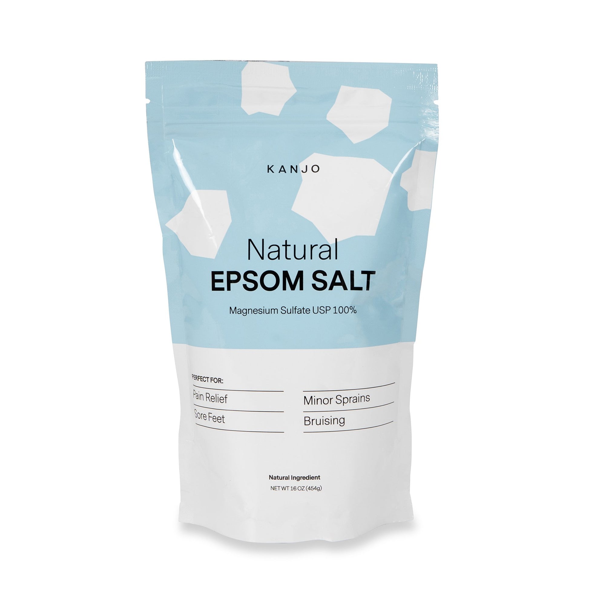 Epsom Salt Magnesium Sulfate USP Kanjo Granules 1 lb. Pouch
