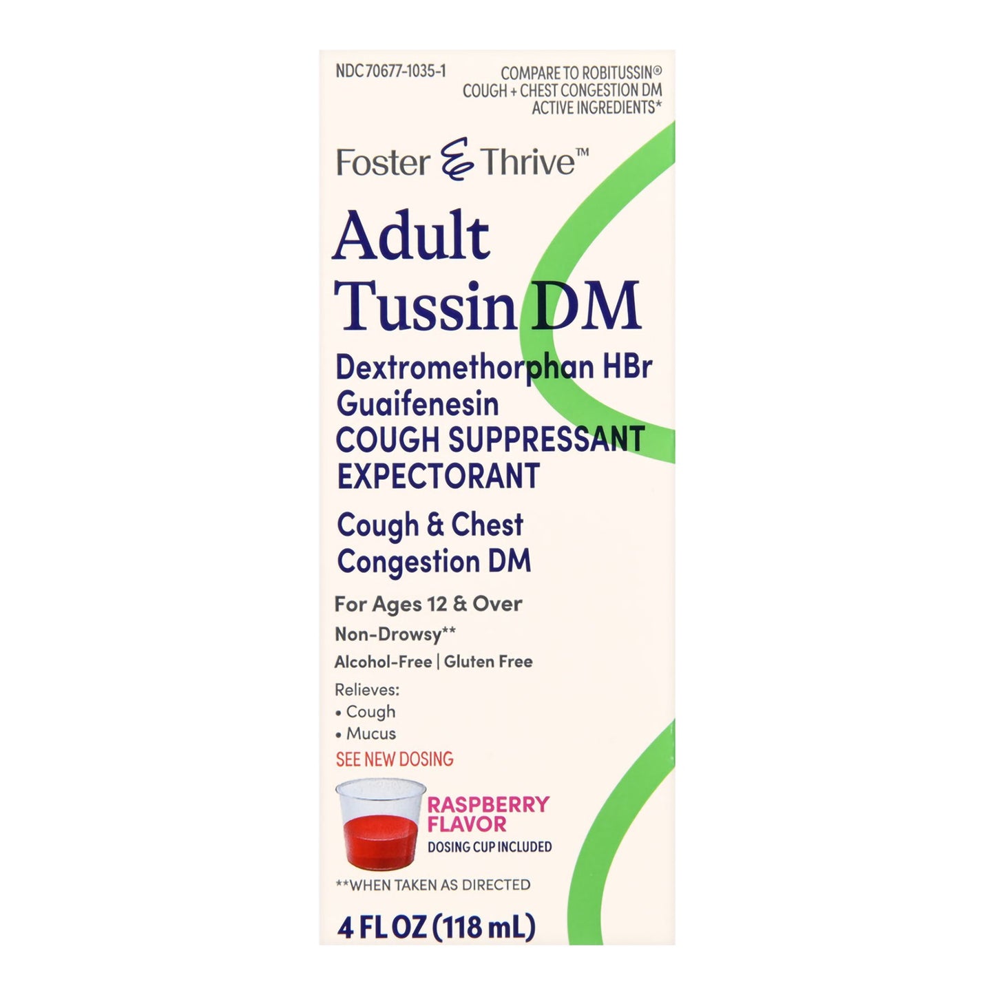 Cough and Chest Congestion Foster & Thrive™ 200 mg - 20 mg / 20 mL Strength Syrup 4 oz.