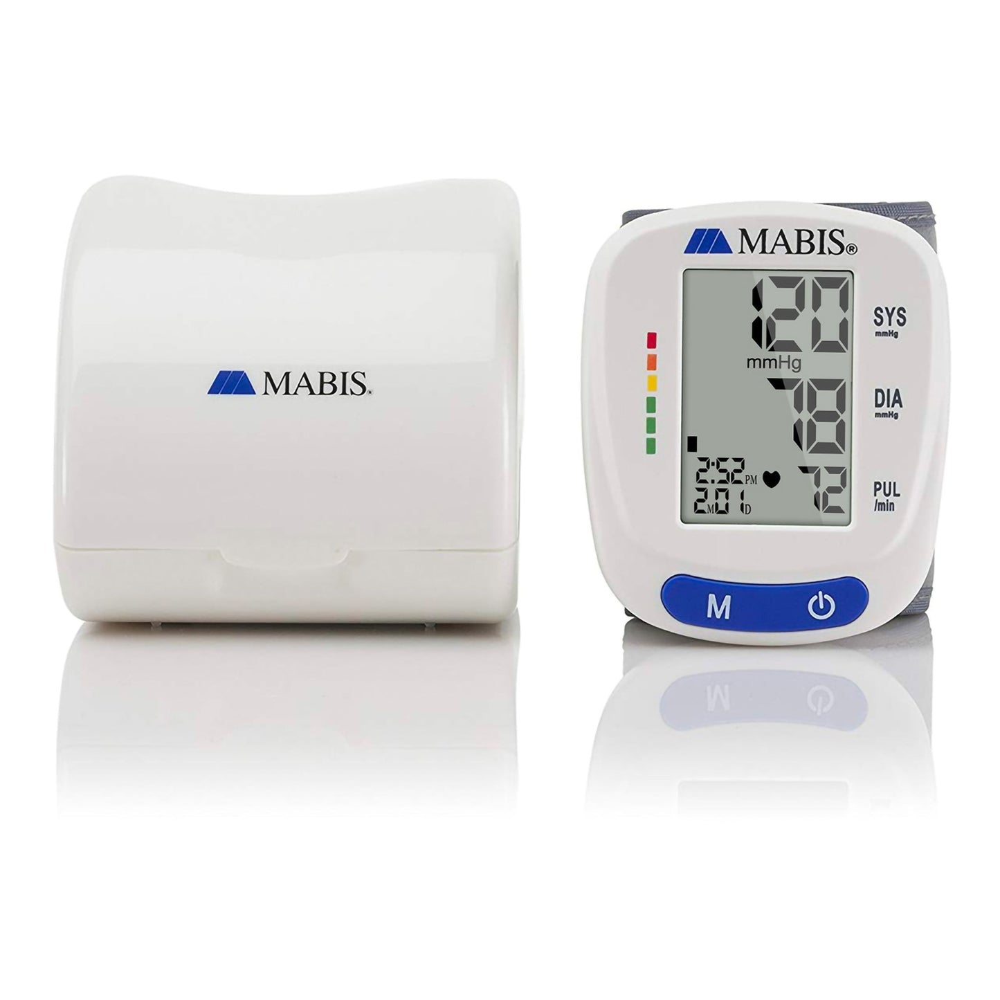 Digital Blood Pressure Monitor MABIS® Adult Cuff Wrist Cloth Fabric Cuff 5.3 to 8.5 inches Mobile