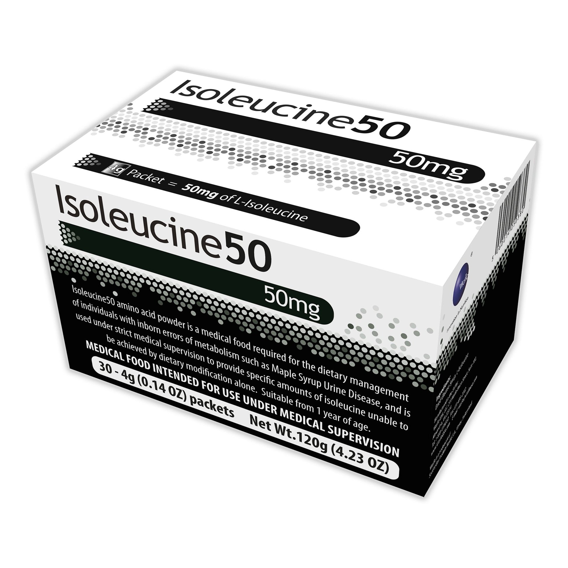 Oral Supplement Isoleucine50 Unflavored Powder 4 Gram Individual Packet