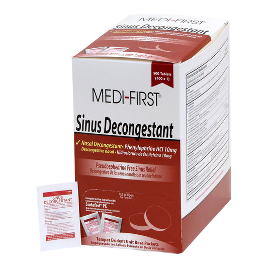 Sinus Relief Medi-First® 10 mg Strength Tablet 500 per Box