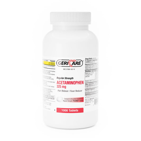 Pain Relief Geri-Care® 325 mg Strength Acetaminophen Tablet 1,000 per Bottle
