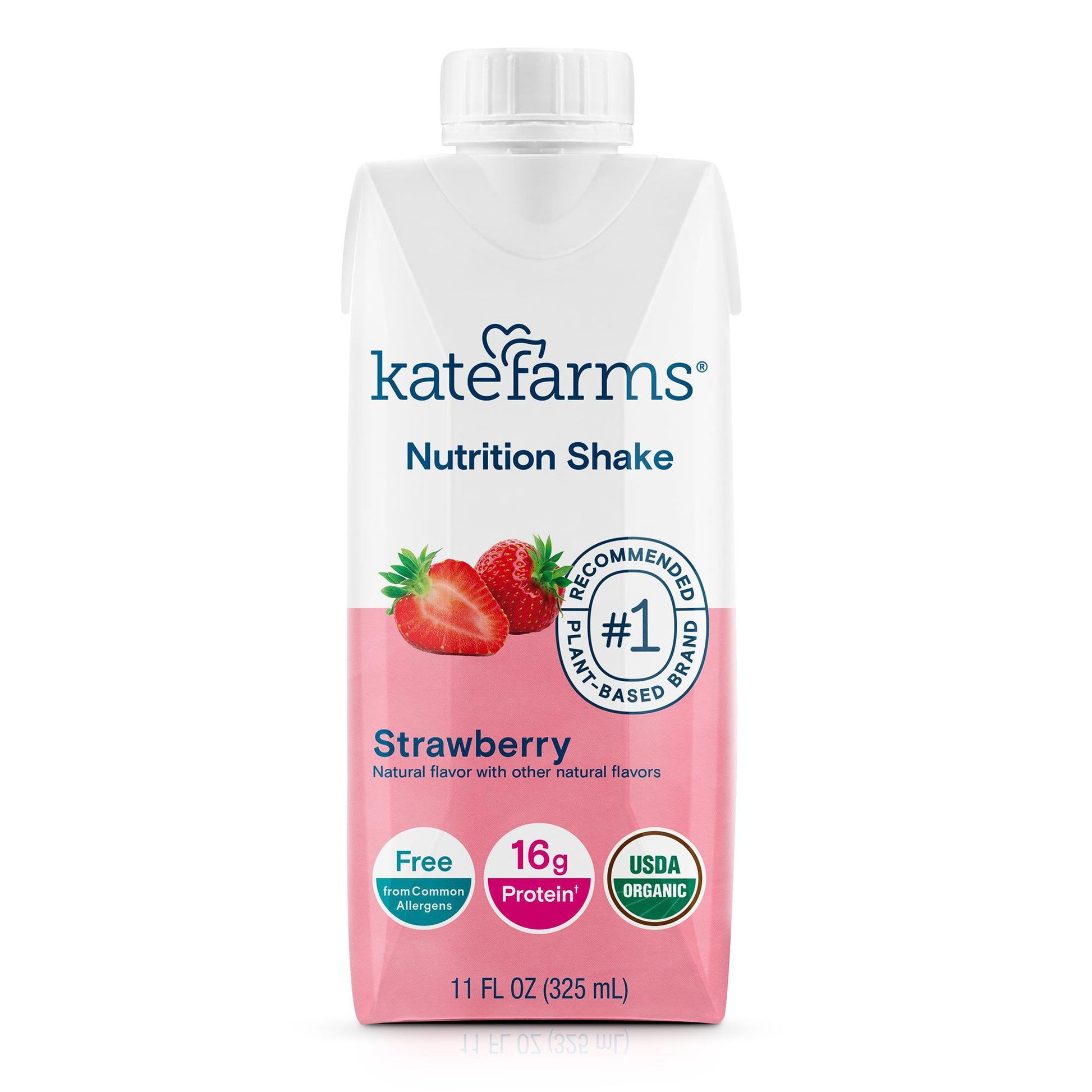 Oral Supplement Kate Farms Nutrition Shake Strawberry Flavor Liquid 11 oz. Carton