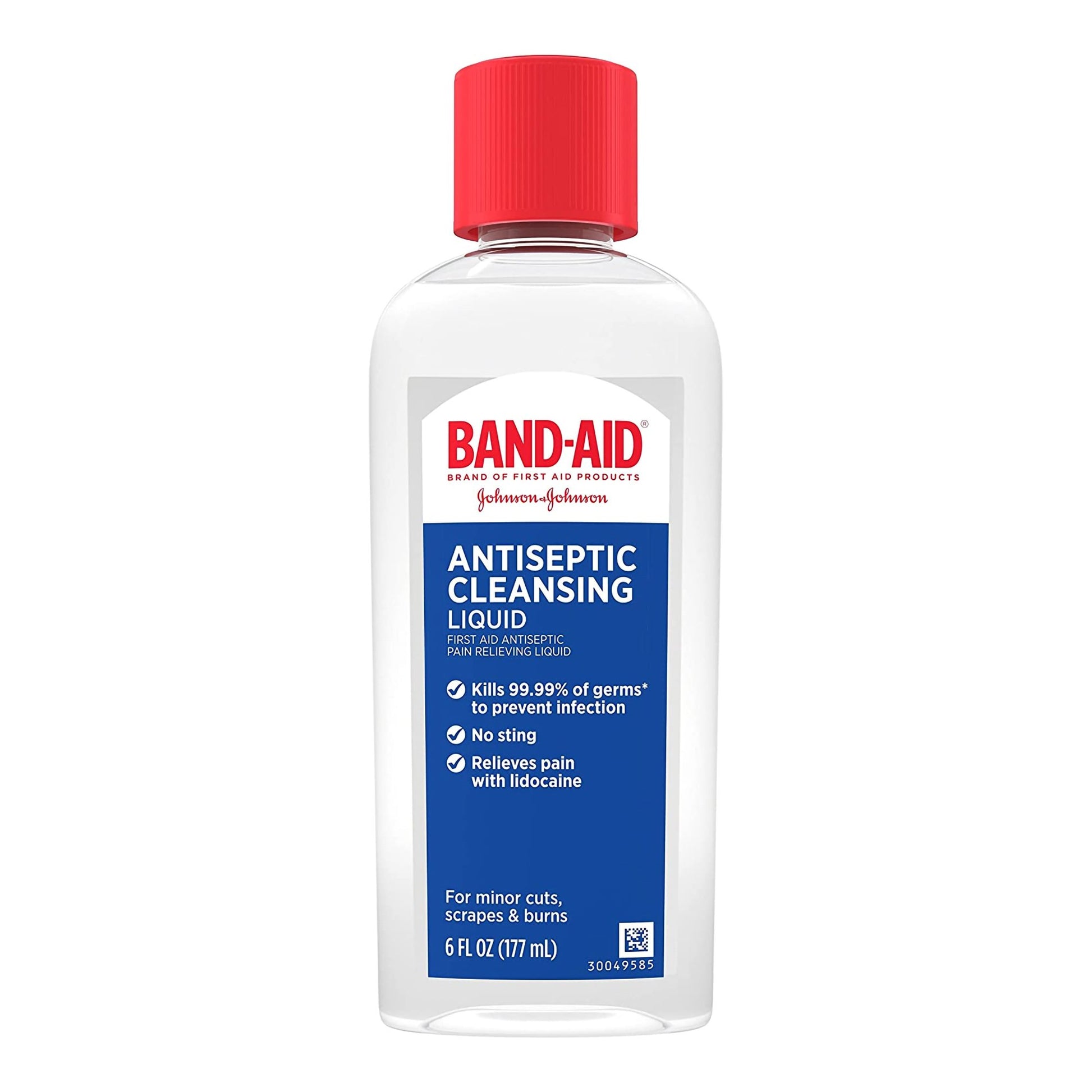 Pain Relieving Antiseptic BZK (Benzalkonium Chloride) / Lidocaine HCl Band-Aid® Liquid 6 oz. Bottle