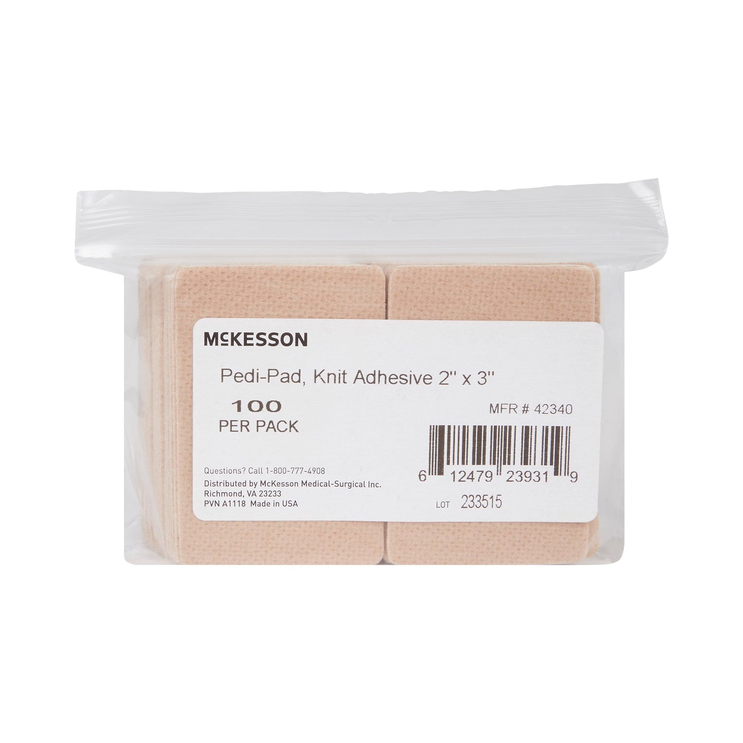 Protective Pad McKesson One Size Fits Most Adhesive Backing Foot