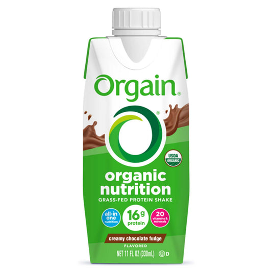 Oral Supplement Orgain® Organic Nutrition™ Shake Creamy Chocolate Fudge Flavor Liquid 11 oz. Carton