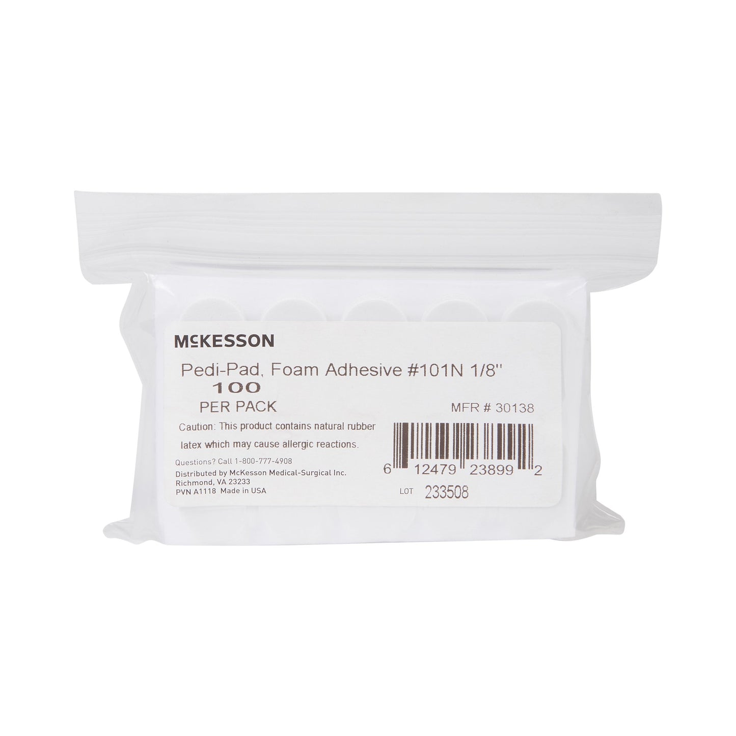 Protective Pad McKesson Pedi-Pad Size 101 Adhesive Backing Foot