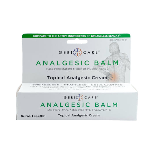 Topical Pain Relief Geri-Care® 10% - 15% Strength Menthol / Methyl Salicylate Cream 1 oz.