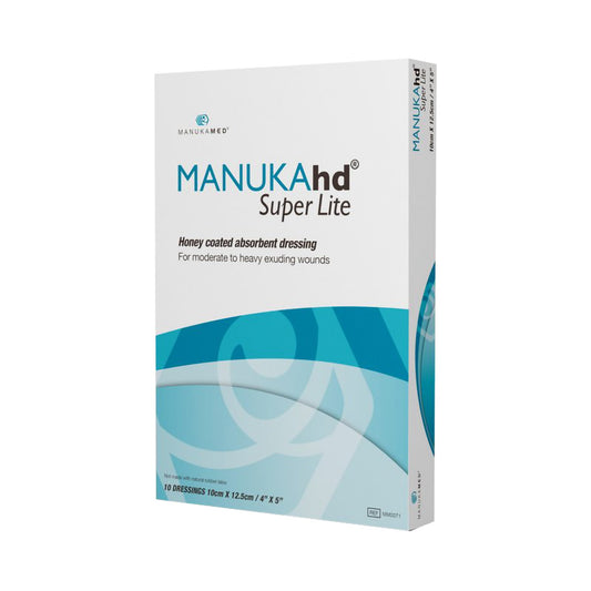 Honey Impregnated Wound Dressing MANUKAhd® Super Lite Rectangle 4 X 5 Inch Sterile