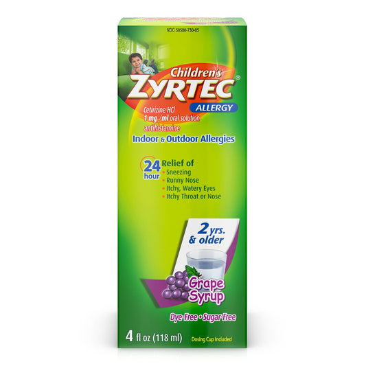 Children's Allergy Relief Zyrtec® 1 mg / 1 mL Strength Solution 4 oz.