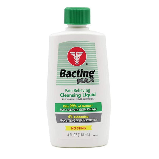 Pain Relieving Antiseptic BZK (Benzalkonium Chloride) / Lidocaine HCl Bactine® MAX Topical Liquid 4 oz. Bottle