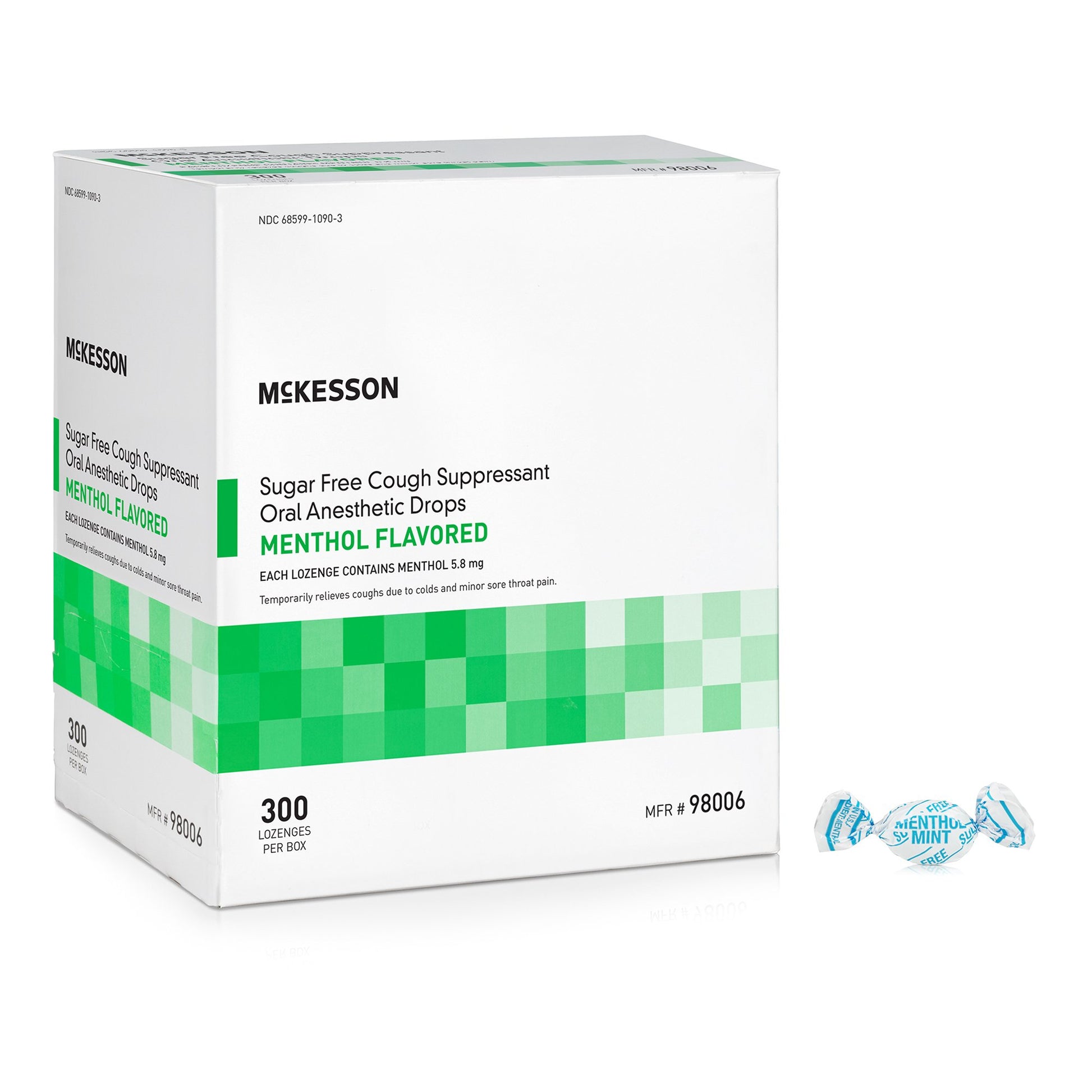 Cold and Cough Relief McKesson Brand 5.8 mg Strength Lozenge 300 per Box