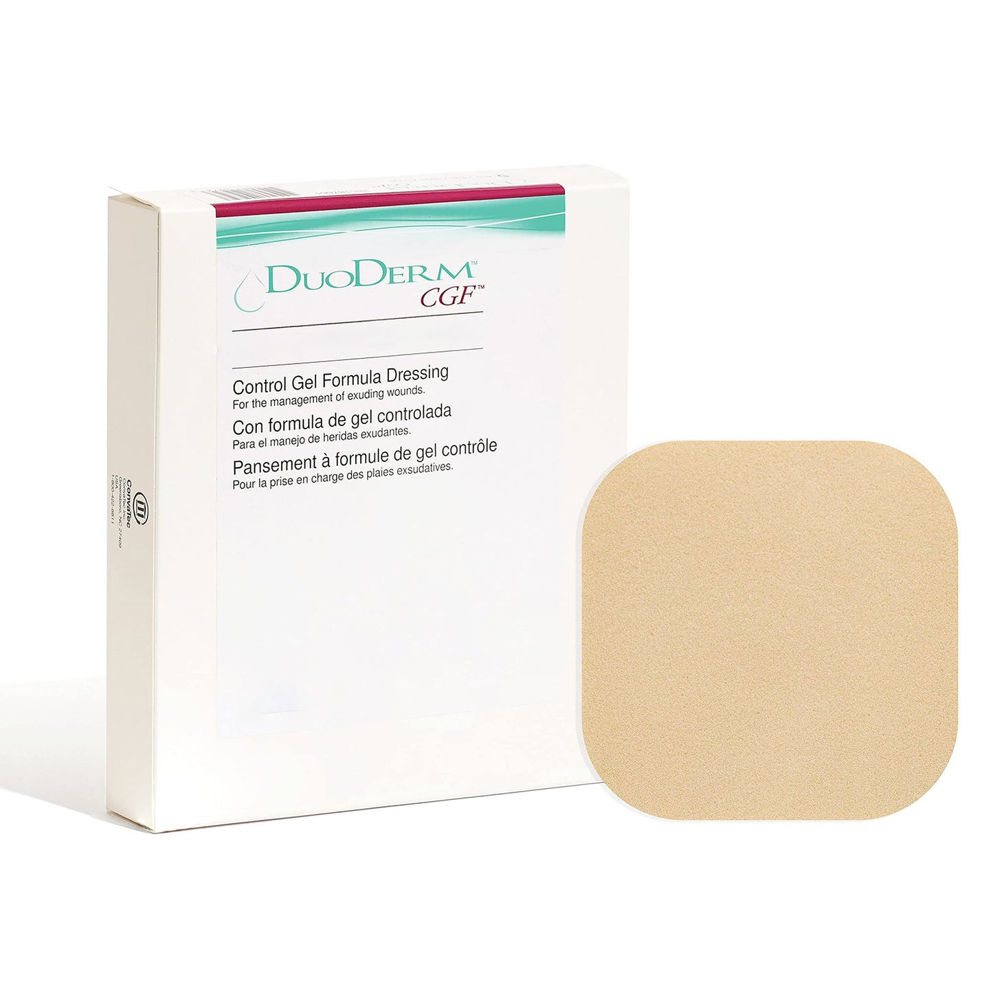 Hydrocolloid Dressing DuoDERM® CGF® Foam Backing 8 X 8 Inch Square Hydrocolloid