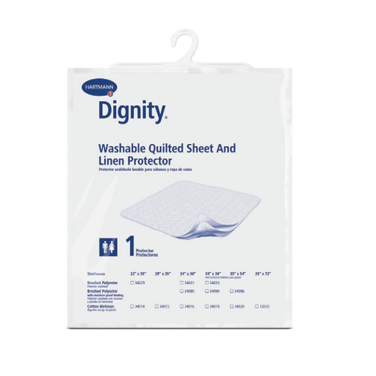 Reusable Underpad Dignity® Washable Sheet Protector 35 X 54 Inch Cotton Moderate Absorbency